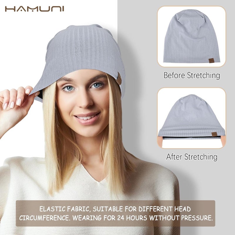HAMUNI Slouchy Beanie for Men Women Soft Lightweight Running Beanie Hat Chemo Cap Skull Cap - Image 4